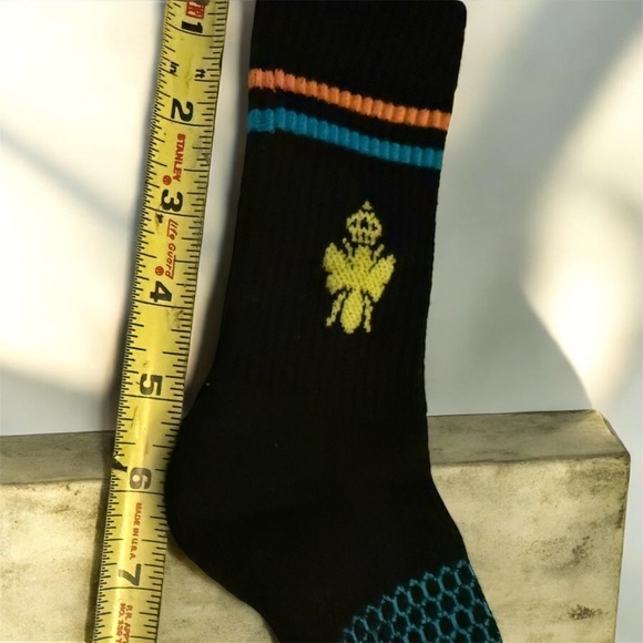 Bombas Black and Blue Athletic Socks with Cushioning XS Youth - Picture 6 of 7